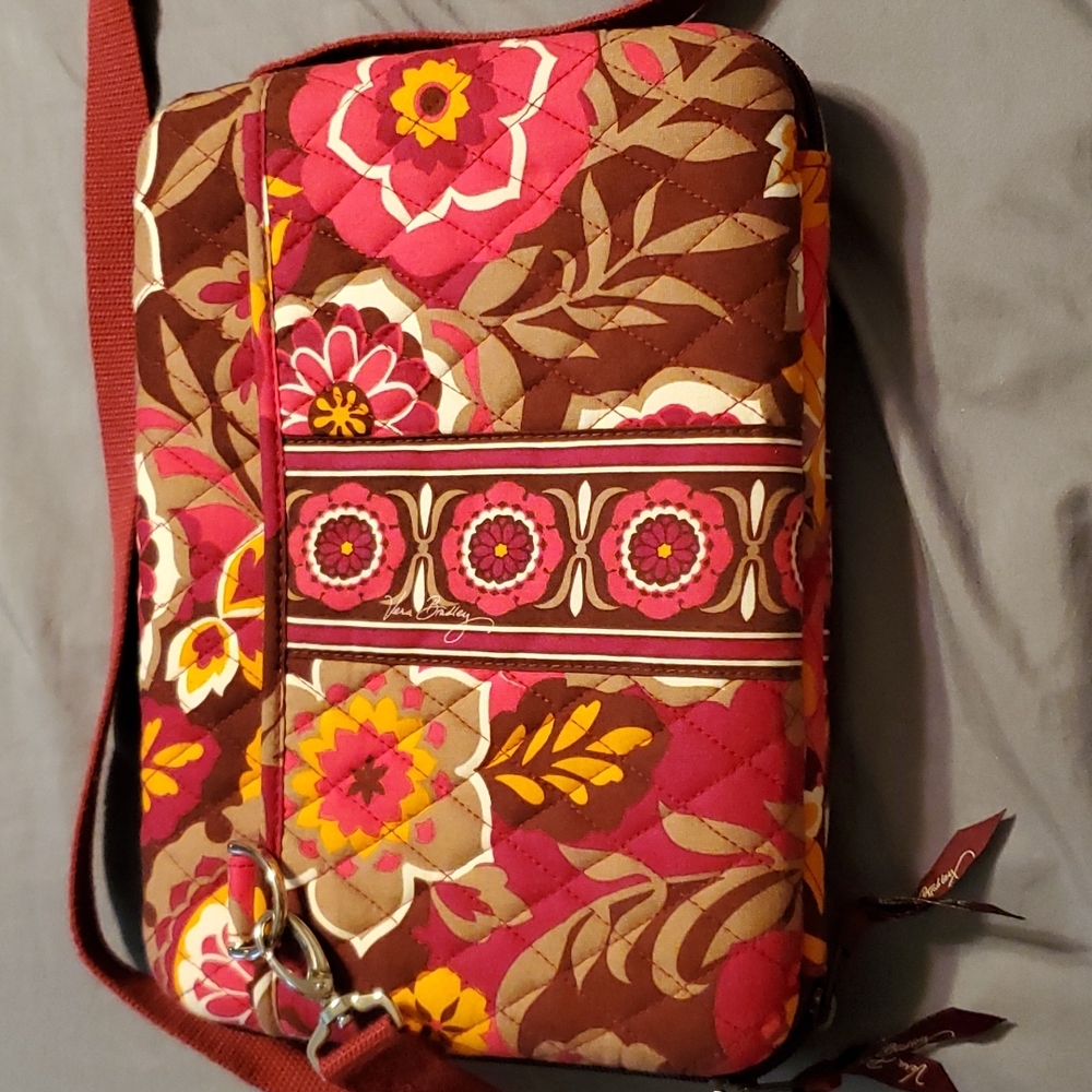 Vera Bradley crossbody hard case under fabric for electronic device